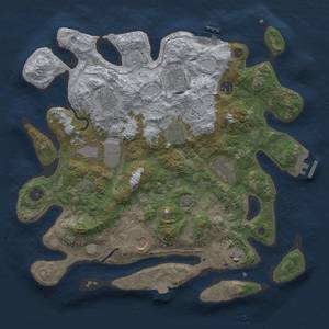 Thumbnail Rust Map: Procedural Map, Size: 3700, Seed: 998109, 16 Monuments