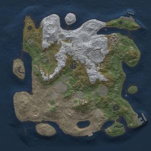 Thumbnail Rust Map: Procedural Map, Size: 3500, Seed: 926598743, 16 Monuments