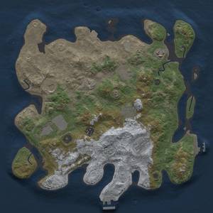 Thumbnail Rust Map: Procedural Map, Size: 3600, Seed: 250724, 17 Monuments