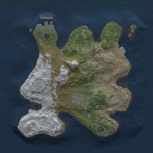 Thumbnail Rust Map: Procedural Map, Size: 2500, Seed: 1801851570, 7 Monuments