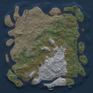 Thumbnail Rust Map: Procedural Map, Size: 4500, Seed: 160453473, 19 Monuments