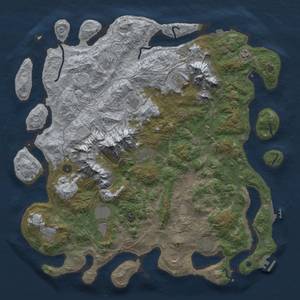 Thumbnail Rust Map: Procedural Map, Size: 5000, Seed: 417398223, 19 Monuments