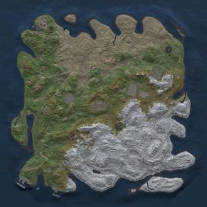 Thumbnail Rust Map: Procedural Map, Size: 4500, Seed: 1632398072, 19 Monuments