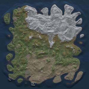 Thumbnail Rust Map: Procedural Map, Size: 4882, Seed: 13825, 19 Monuments