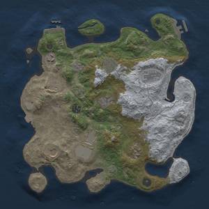 Thumbnail Rust Map: Procedural Map, Size: 3500, Seed: 120290477, 18 Monuments