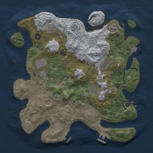 Thumbnail Rust Map: Procedural Map, Size: 3500, Seed: 895641832, 17 Monuments