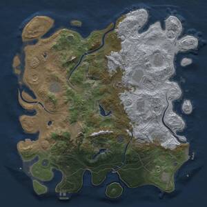 Thumbnail Rust Map: Procedural Map, Size: 4500, Seed: 1999215893, 19 Monuments