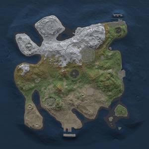 Thumbnail Rust Map: Procedural Map, Size: 2500, Seed: 691644284, 9 Monuments