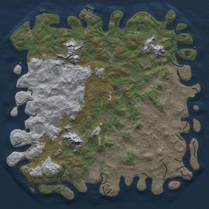 Thumbnail Rust Map: Procedural Map, Size: 6000, Seed: 100100101, 19 Monuments