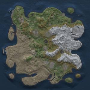 Thumbnail Rust Map: Procedural Map, Size: 3700, Seed: 18495009, 18 Monuments