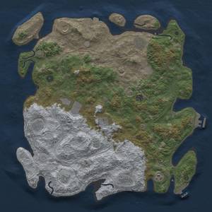 Thumbnail Rust Map: Procedural Map, Size: 4500, Seed: 349905674, 19 Monuments