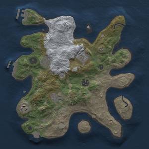 Thumbnail Rust Map: Procedural Map, Size: 3000, Seed: 1083193383, 13 Monuments