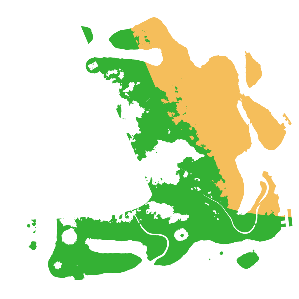 Biome Rust Map: Procedural Map, Size: 3500, Seed: 36630140