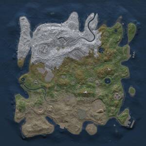 Thumbnail Rust Map: Procedural Map, Size: 3750, Seed: 343824, 16 Monuments