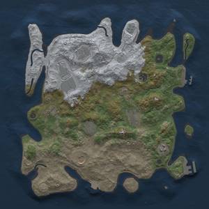 Thumbnail Rust Map: Procedural Map, Size: 3750, Seed: 343824, 17 Monuments