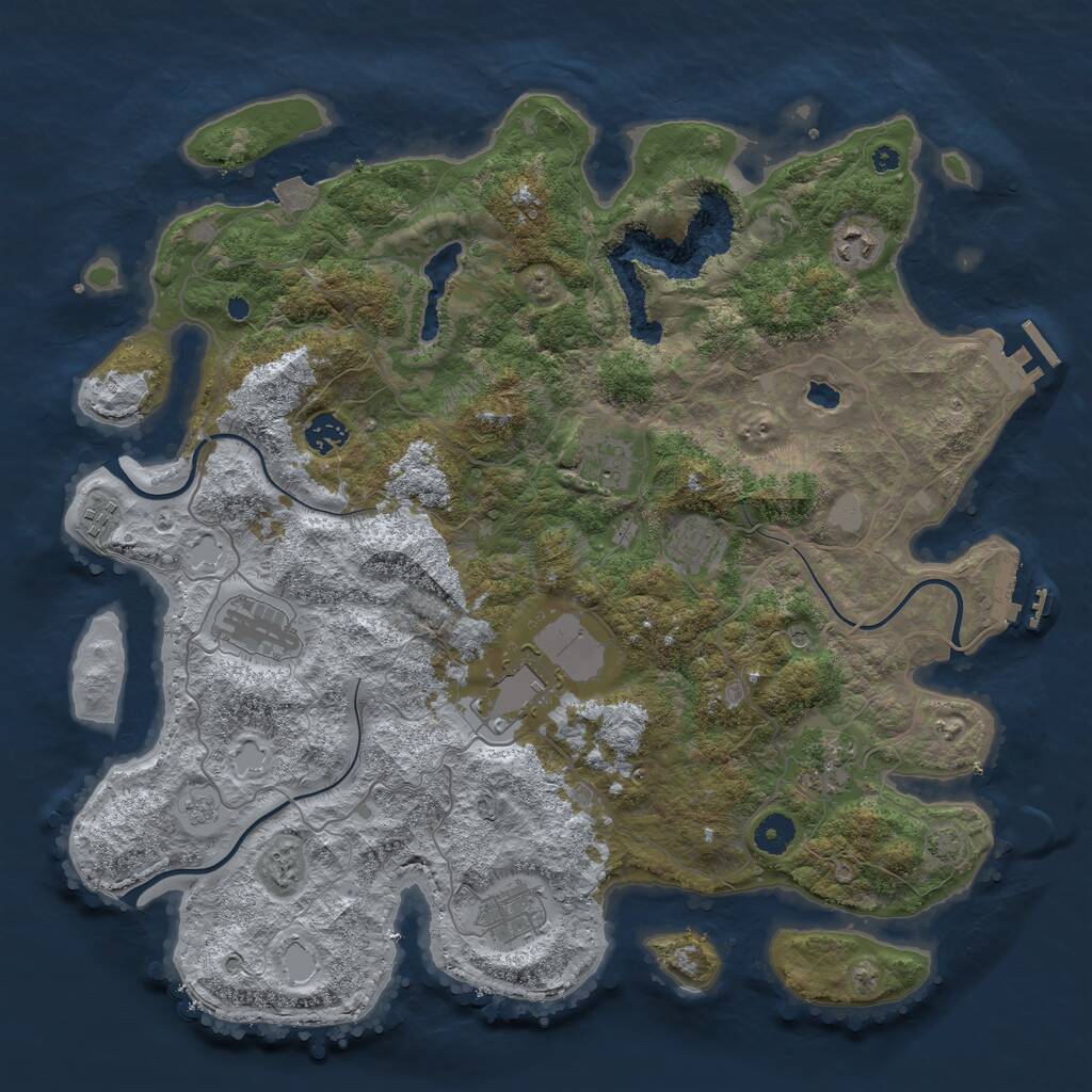 Rust Map: Procedural Map, Size: 4120, Seed: 316497, 15 Monuments
