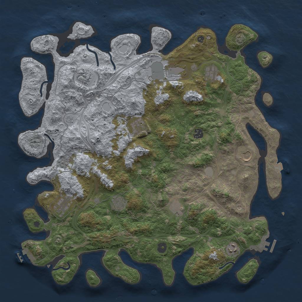 Rust Map: Procedural Map, Size: 4500, Seed: 183, 19 Monuments