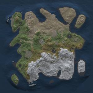 Thumbnail Rust Map: Procedural Map, Size: 3000, Seed: 6194075, 13 Monuments