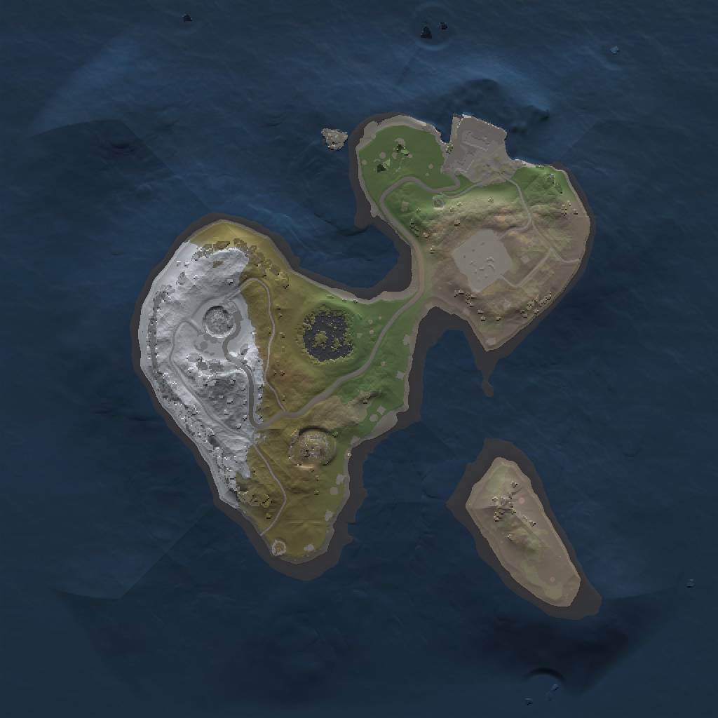 Rust Map: Procedural Map, Size: 1500, Seed: 1439258592, 4 Monuments