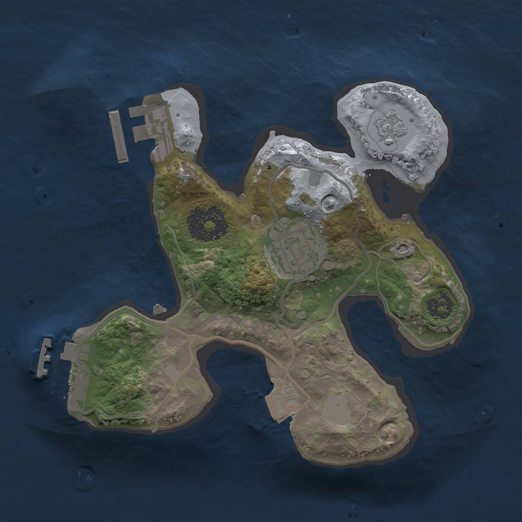 Rust Map: Procedural Map, Size: 2000, Seed: 847719392, 7 Monuments