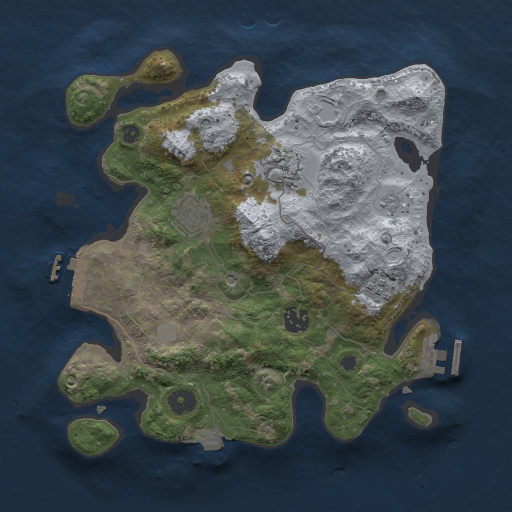 Rust Map: Procedural Map, Size: 2900, Seed: 1495064996, 11 Monuments