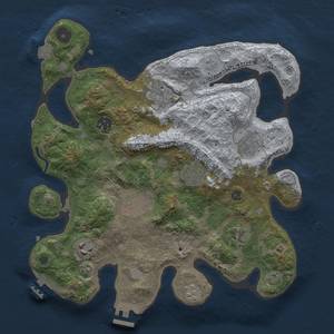 Thumbnail Rust Map: Procedural Map, Size: 3200, Seed: 1143023433, 15 Monuments