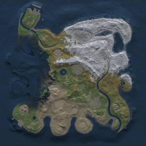 Thumbnail Rust Map: Procedural Map, Size: 3200, Seed: 1143023433, 12 Monuments