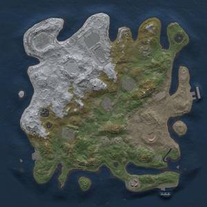 Thumbnail Rust Map: Procedural Map, Size: 3500, Seed: 929123276, 16 Monuments