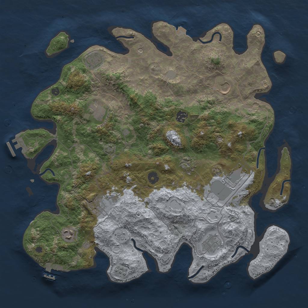 Rust Map: Procedural Map, Size: 4000, Seed: 20240726, 18 Monuments