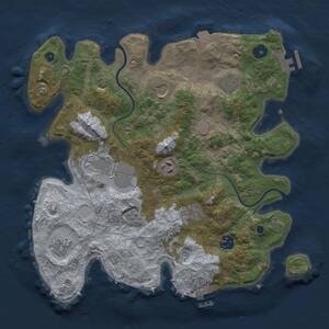 Thumbnail Rust Map: Procedural Map, Size: 3500, Seed: 1780987067, 14 Monuments