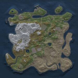 Thumbnail Rust Map: Procedural Map, Size: 3500, Seed: 1603463213, 15 Monuments