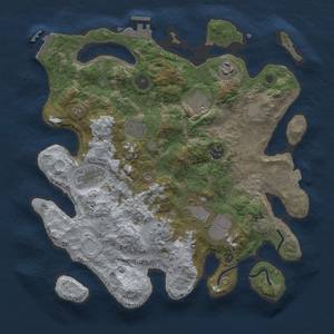 Thumbnail Rust Map: Procedural Map, Size: 3500, Seed: 822544220, 16 Monuments