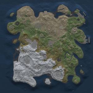 Thumbnail Rust Map: Procedural Map, Size: 3500, Seed: 1321252751, 17 Monuments