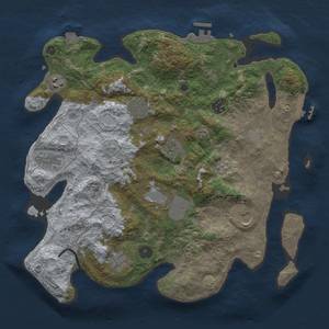 Thumbnail Rust Map: Procedural Map, Size: 3700, Seed: 765055622, 17 Monuments