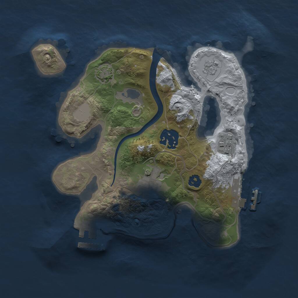 Rust Map: Procedural Map, Size: 2300, Seed: 3694, 8 Monuments