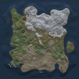 Thumbnail Rust Map: Procedural Map, Size: 3500, Seed: 268743, 15 Monuments