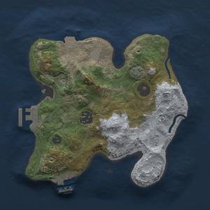 Thumbnail Rust Map: Procedural Map, Size: 2350, Seed: 695044, 9 Monuments