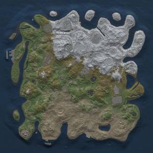 Thumbnail Rust Map: Procedural Map, Size: 4000, Seed: 331663021, 19 Monuments