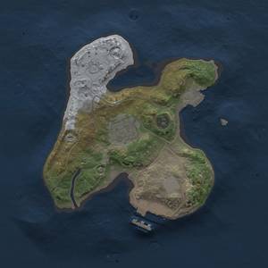 Thumbnail Rust Map: Procedural Map, Size: 2000, Seed: 12342221, 6 Monuments