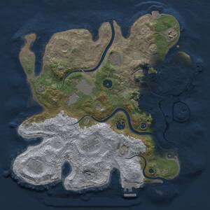 Thumbnail Rust Map: Procedural Map, Size: 3500, Seed: 572313424, 15 Monuments