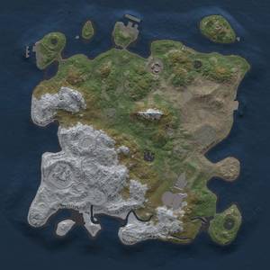 Thumbnail Rust Map: Procedural Map, Size: 3500, Seed: 1092790814, 14 Monuments