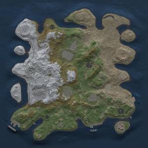 Thumbnail Rust Map: Procedural Map, Size: 3500, Seed: 212106335, 17 Monuments