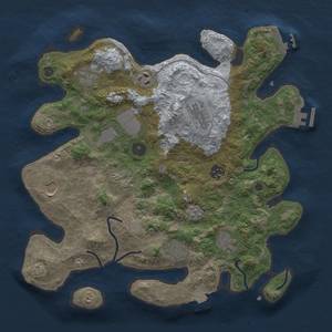 Thumbnail Rust Map: Procedural Map, Size: 3500, Seed: 1637776947, 17 Monuments