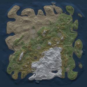 Thumbnail Rust Map: Procedural Map, Size: 4500, Seed: 1264594529, 19 Monuments