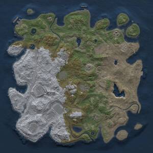 Thumbnail Rust Map: Procedural Map, Size: 4250, Seed: 650262219, 16 Monuments