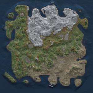 Thumbnail Rust Map: Procedural Map, Size: 4500, Seed: 962468947, 19 Monuments