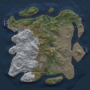 Thumbnail Rust Map: Procedural Map, Size: 3500, Seed: 11892770, 17 Monuments