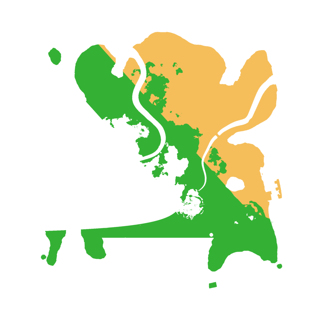 Biome Rust Map: Procedural Map, Size: 2500, Seed: 352224086
