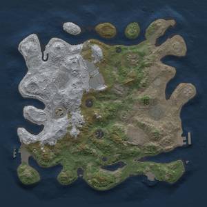 Thumbnail Rust Map: Procedural Map, Size: 3500, Seed: 1179190498, 16 Monuments