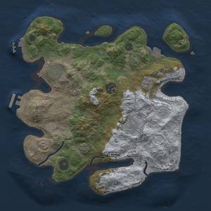 Thumbnail Rust Map: Procedural Map, Size: 3000, Seed: 1543656696, 11 Monuments